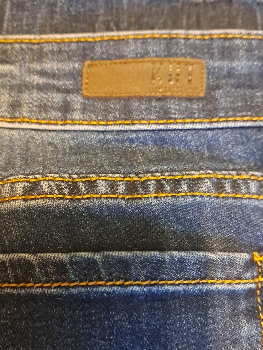Kut from the Kloth Slim Straight Dark Blue Jeans. Size 12 Slouchy Boyfriend. - Picture 13 of 13